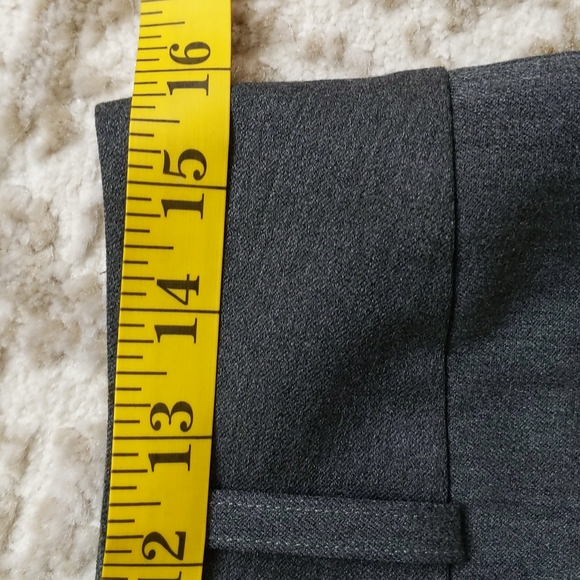 Express Editor Heathered Viscose Blend Trouser Pants 6 Gray - Picture 14 of 16